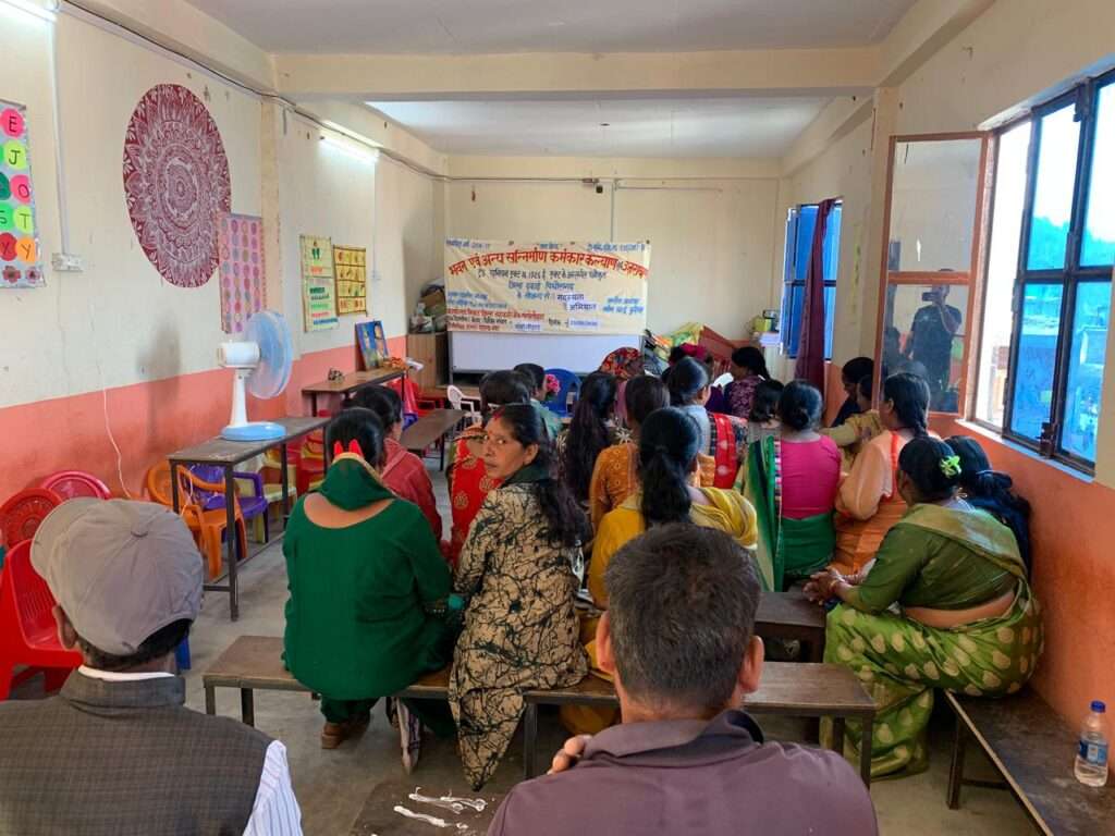 गंगोलीहाट में भवन एवं अन्य सन्निर्माण कर्मकार कल्याण संघ की बैठक सम्पन्न ।
